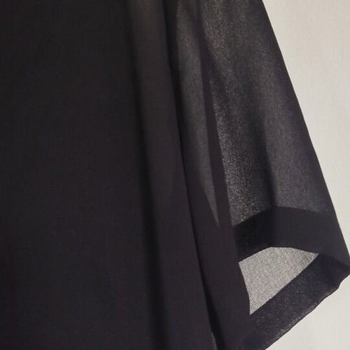 Zara black midi dress like new, transparent with side slits, size S