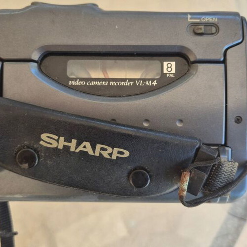 Sharp VL-M4S video camera used with cables, charger, battery