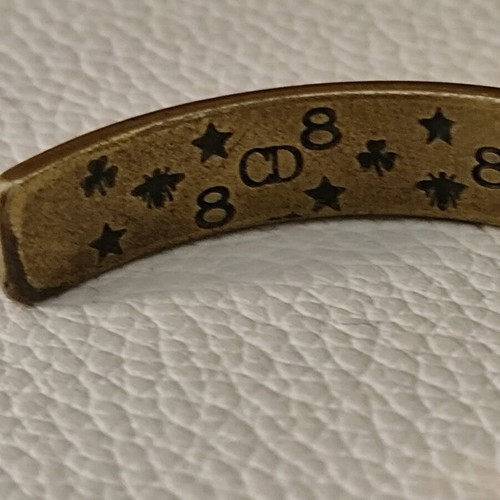 Christian Dior brass cuff bracelet like new, gold tone