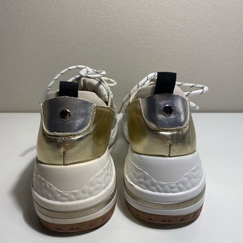 Sneakers with Low Heel Size 39 Used, Gold and Silver