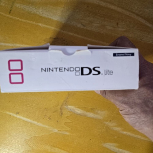 Nintendo DS Lite Enamel Navy console, complete in box
