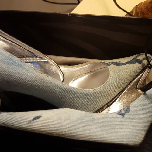 Roberto Cavalli denim pumps new, size 37, heel height 9-10 cm