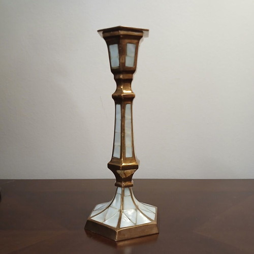 Bronze decorative set with embedded shells