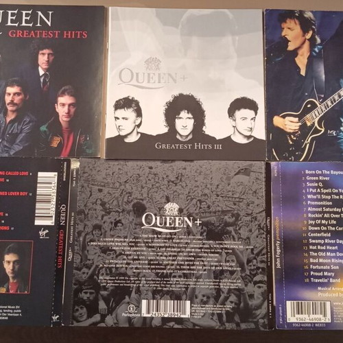 Queen and John Fogerty Greatest Hits booklets used, rock