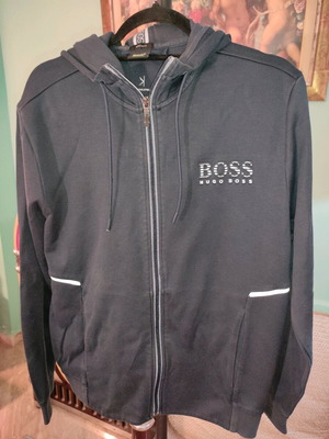 Boss men's hoodie jacket like new, large slim fit, blue
