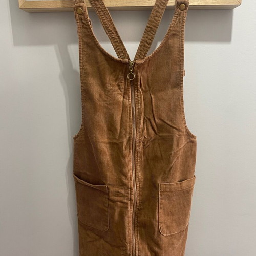 Corduroy salopette Stradivarius size M like new brown