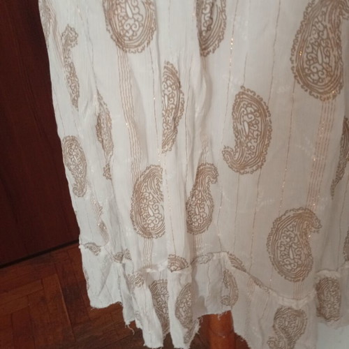 Backless white dress 100% viscose like new, one size L