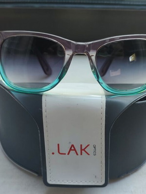 LAK 8018 PB sunglasses new, gray and turquoise gradient lenses