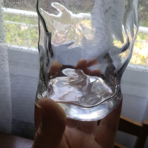 Aisberg Glasses set of six like new with bamboo serving tray