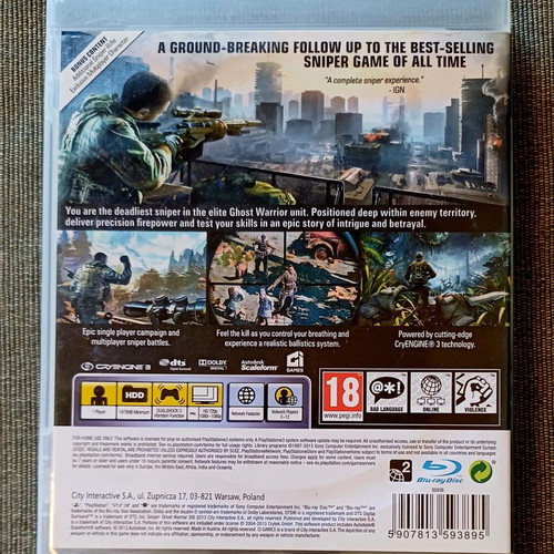Sniper 2 Ghost Warrior PS3 game