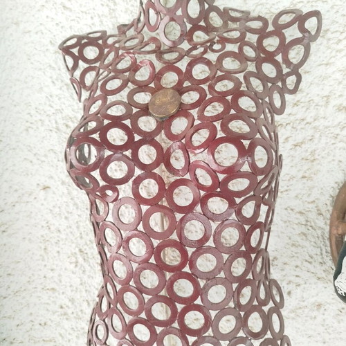 Female torso made of metal washers made to order