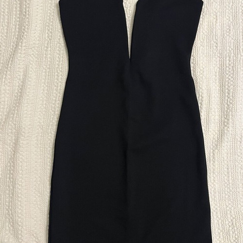 Midi dress Zara black strapless heart neckline like new