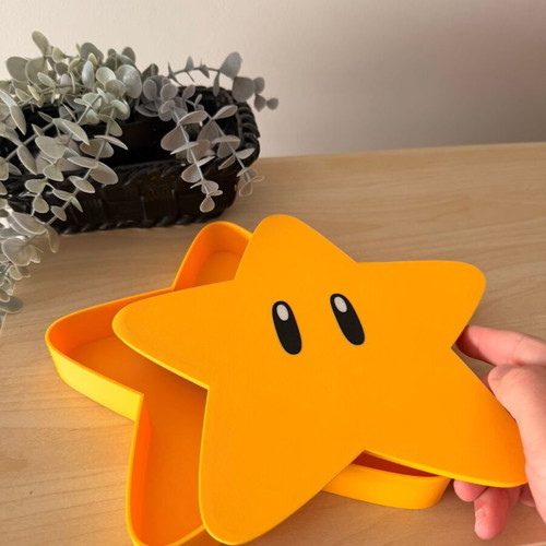 3D Printed Super Mario Star Stand & Storage Box made to order
