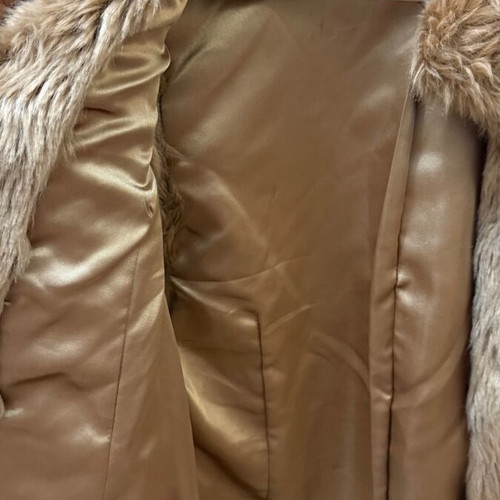 Silvian Heach faux fur vest like new, size Large, beige
