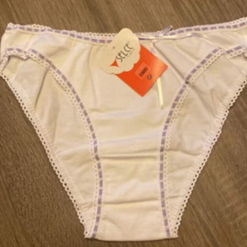 Underwear new, sizes S to L, white and purple