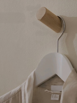 Minimal wooden hooks hangers new, set of 4 pieces