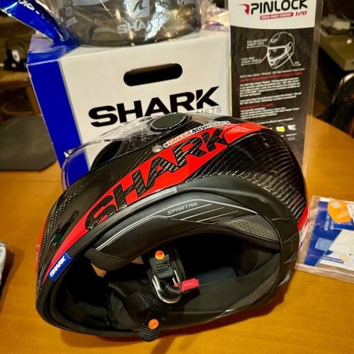 XS Shark Spartan Carbon Motorcycle Helmet like new 1290gr