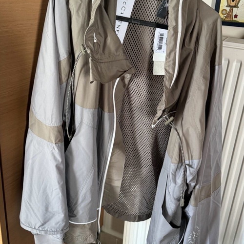 Adidas Stella McCartney windbreaker jacket new, gray beige, size S