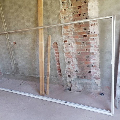 Aluminum window with double glass, 95x170 cm, set of 4