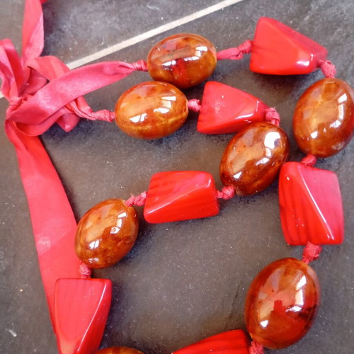 Carnelian Necklace like new, handmade statement jewelry