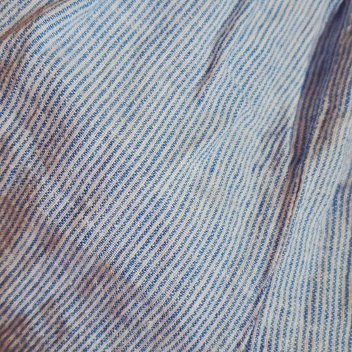 H&M Blue and White Striped Linen-Blend Shorts size 6-7 years like new