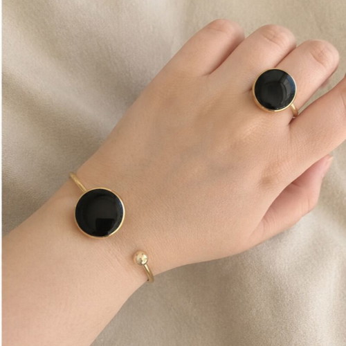 Bracelet and ring set stainless steel, new