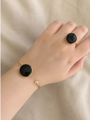 Bracelet and ring set stainless steel, new