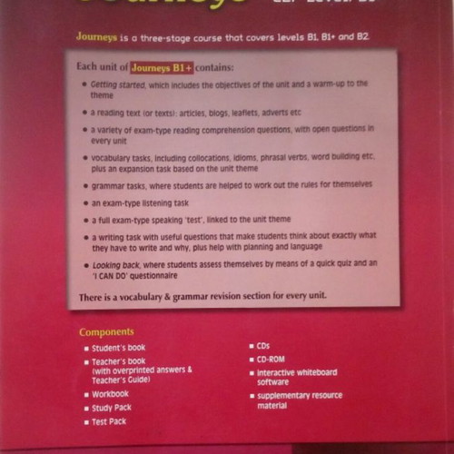 Journeys English Book CEF Level B1+ like new