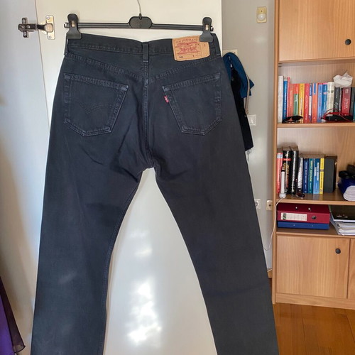 Levi's 501 Vintage Black Denim W34 L34 Made in USA 1997 like new