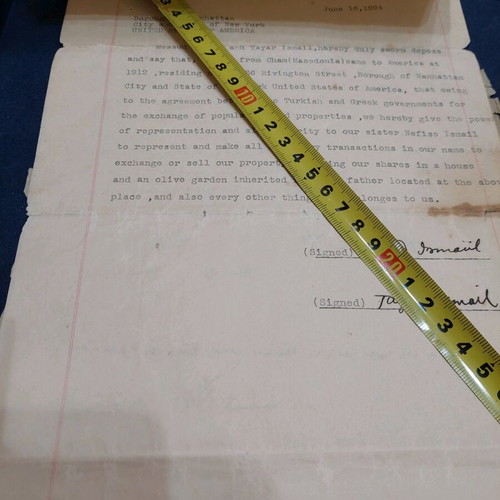 Historical documents used, 17 June 1924, New York, 20×33 cm