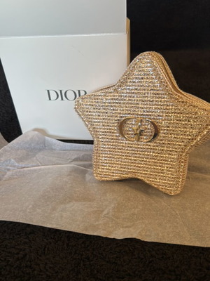 Dior toiletry bag new, knitted, gold star-shaped