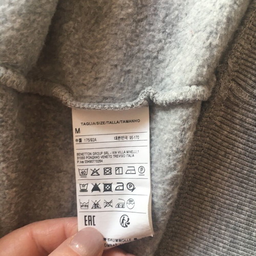 Benetton men's sweatshirts used, medium size, gray, set of 2