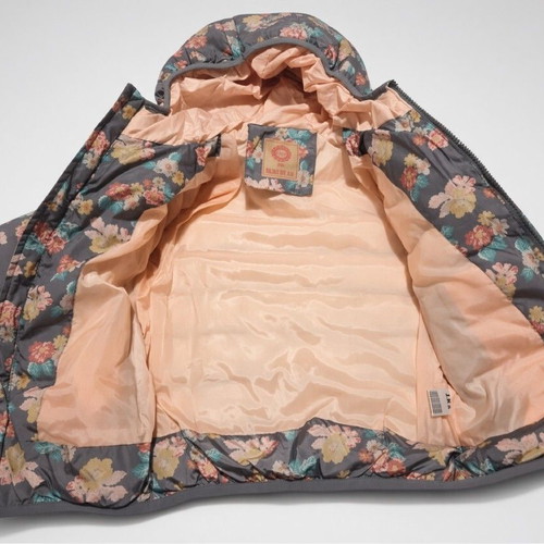 Ebruli Kids floral print hooded puffer jacket for girls 3-4 years