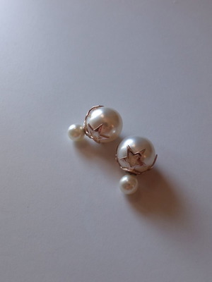 Earrings new, white
