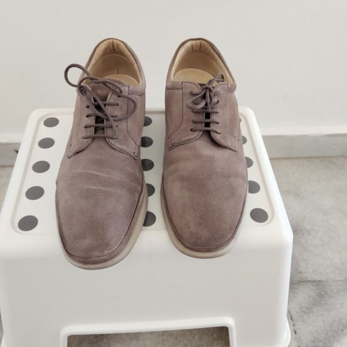Samsonite Suede Casual Shoes Size 41 Like New Gray Brown