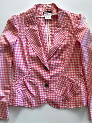GF FERRE summer jacket like new, pink and white checkered