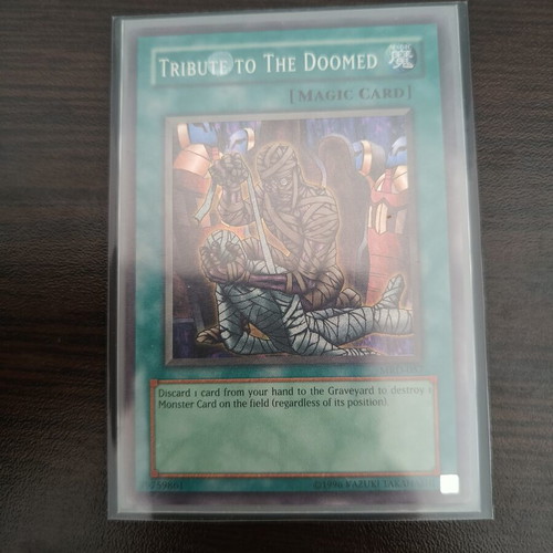 Yu-Gi-Oh Tribute to the Doomed LOB card used, super rare