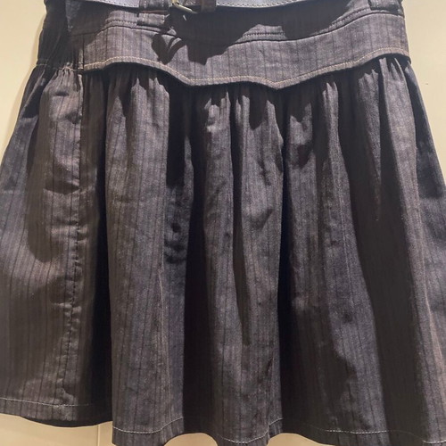 Brown mini skirt with leather belt S used