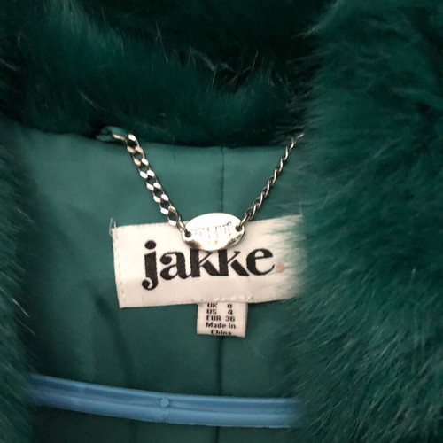 Jakke green synthetic fur like new