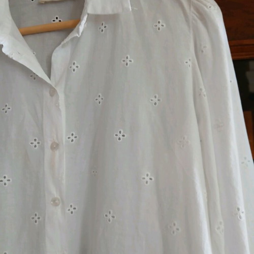 BSB Kippur Lace Shirt New Size M White