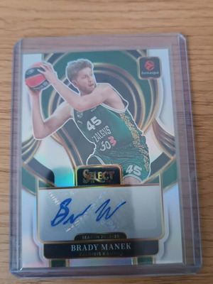 Brady Manek autograph card Zalgiris 2025-26 Panini Select Euroleague