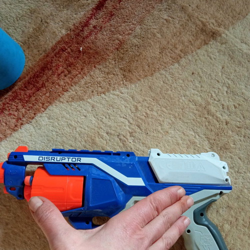 Children's air rifle like new with foam bullets