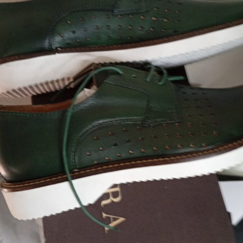 Riviera Milano green leather shoes size 43 new