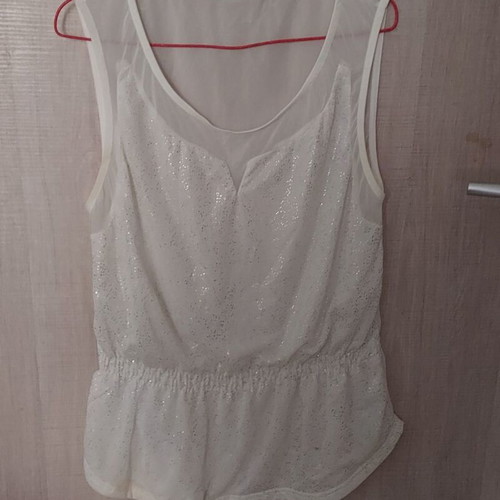 Top shirt used size M-L white ice color