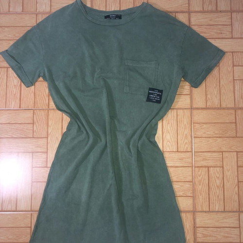 Bershka khaki blouse dress XS like new