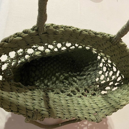 Shade & Shore Woven Shoulder Bag like new, green straw