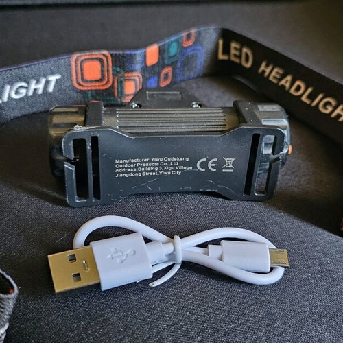 Rechargeable Headlamp with 1200mAh Battery and Side Magnet new