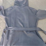 Zara women's fall trench coat suede type gray size Large new