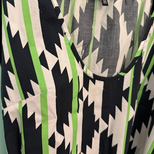 CNC Costume National sleeveless dress with belt like new, geometric print