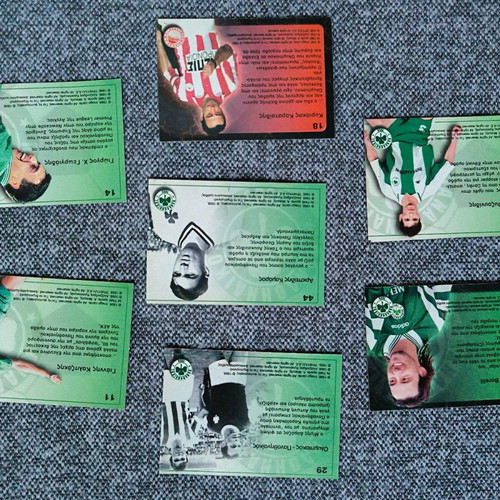 Κάρτες Panathinaikos Olympiakos Imago Sports σαν καινούργιες, πακέτο 7